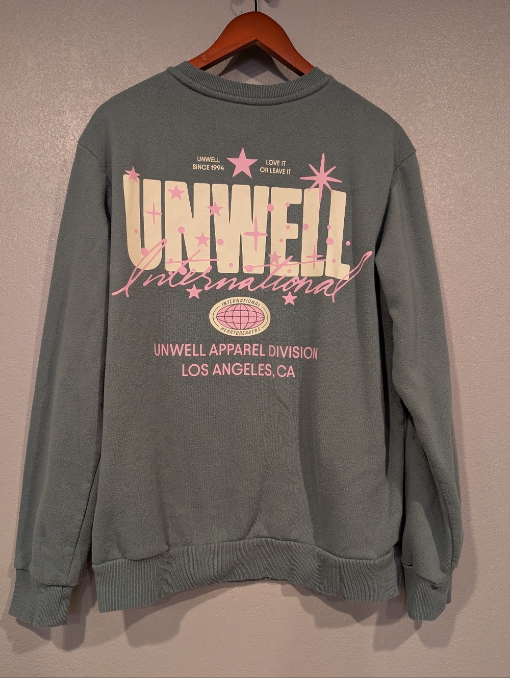 Unwell International Logo Crewneck Sweatshirt - Sage Green
